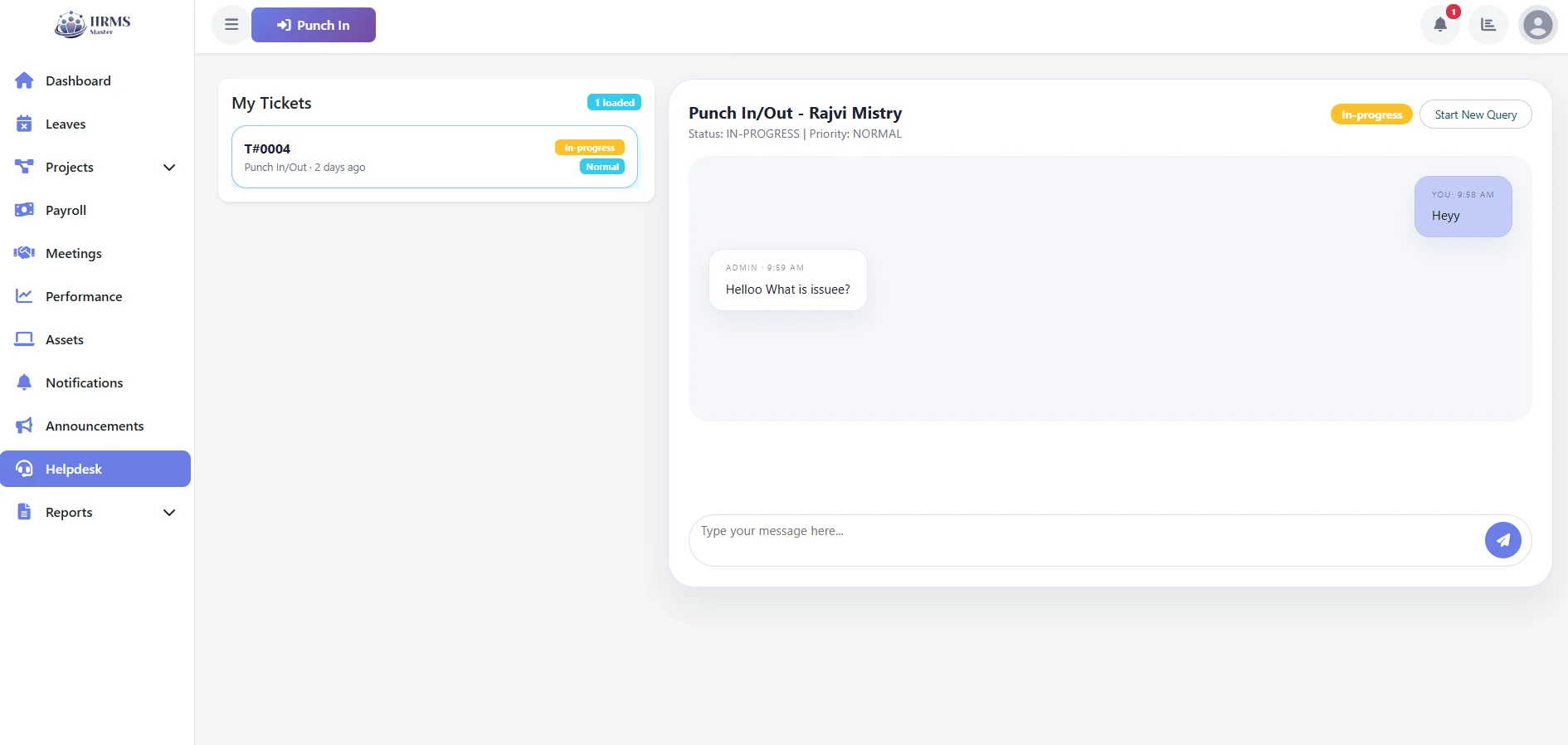 Helpdesk Chat
