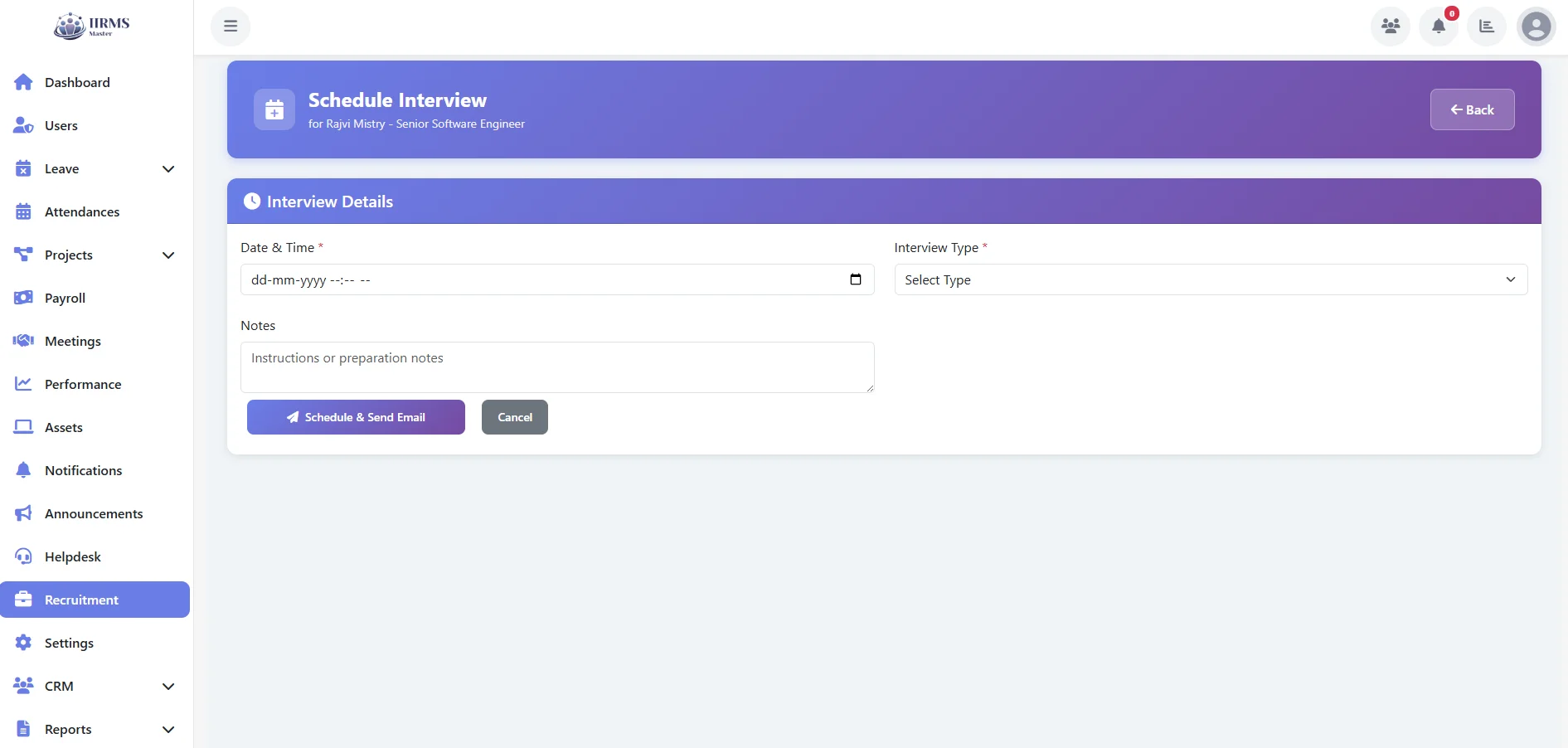 Interview Page